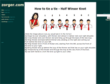 Tablet Screenshot of how-to-tie-a-tie.zorger.com